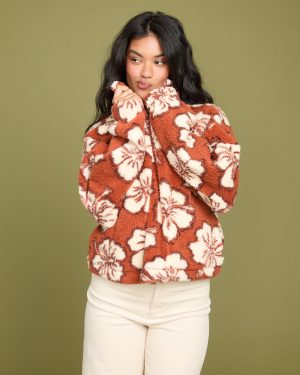 All The Time Sherpa Half Zip Sweatshirt - Sedona